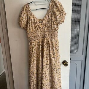 Khaki Paisley Dress - sexy - XL - bought new, tried on once quickly, never worn.